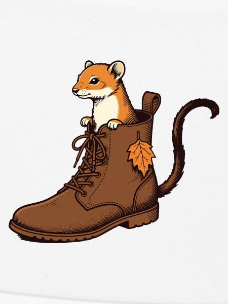 Hermelin im Herbstschuh