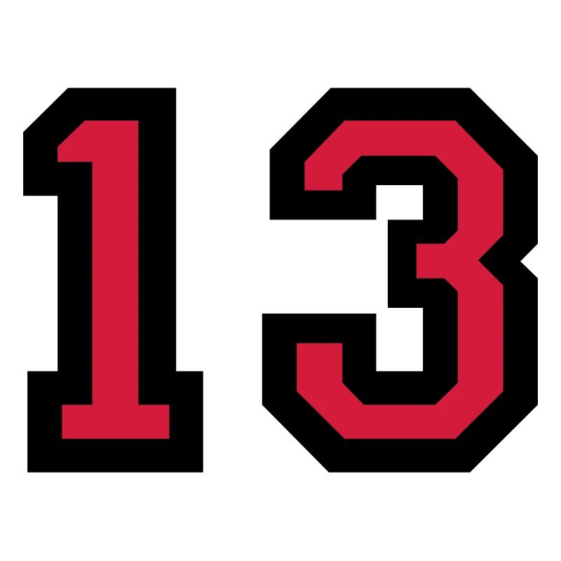 The number 13 - number thirteen