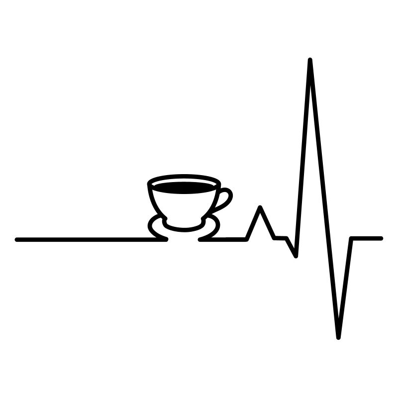 EKG coffee heartbeat