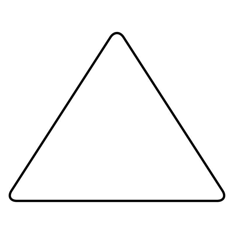 Triangle avec coins arrondis