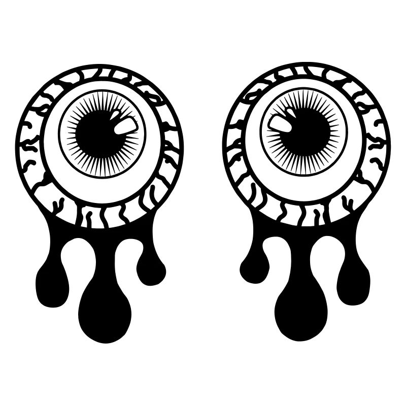 Eyes, pupils with eye fluid tears