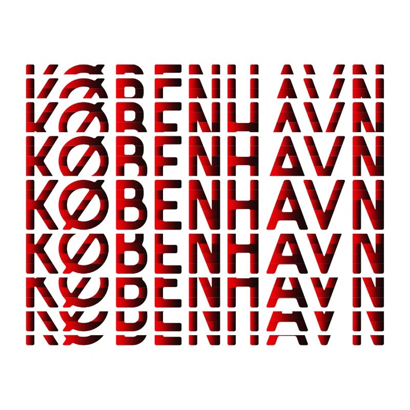 Motif typographique néon de Copenhague