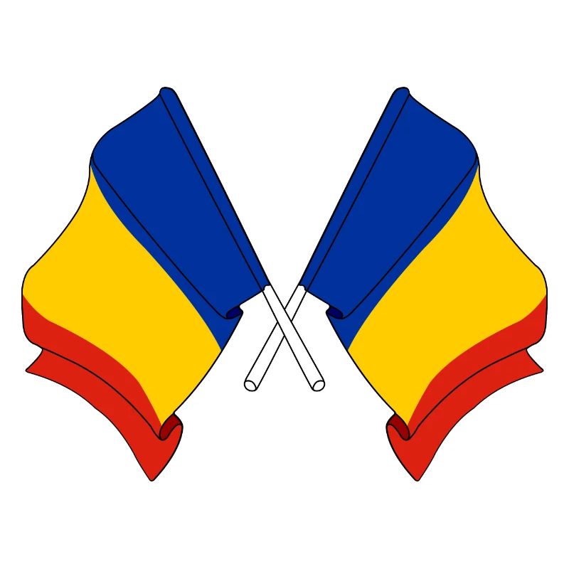 Deux drapeaux Drapeau de la Roumanie, drapeau horizontal m