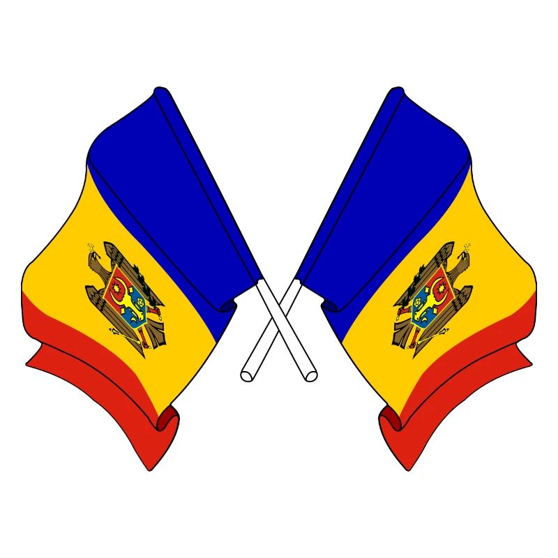 Two flags Moldova