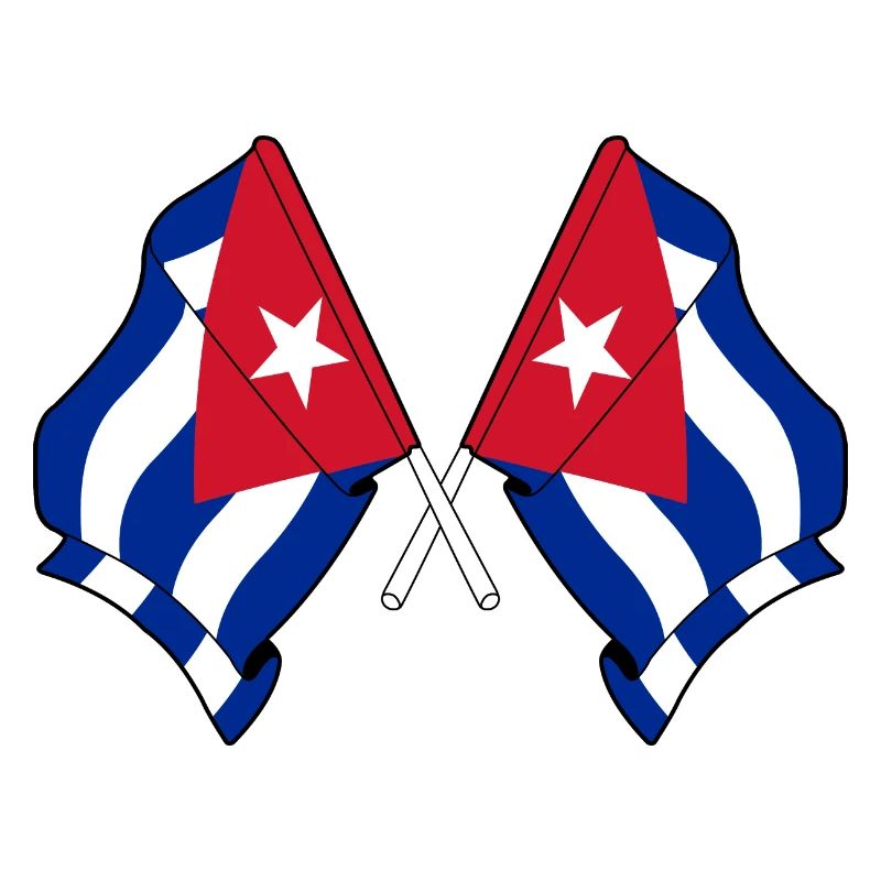 Two flags Cuba