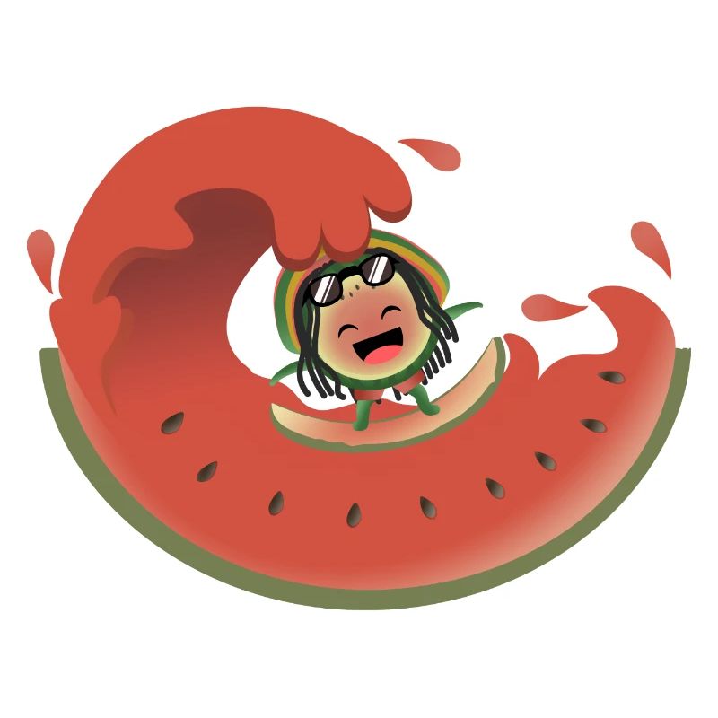 Surfing watermelon
