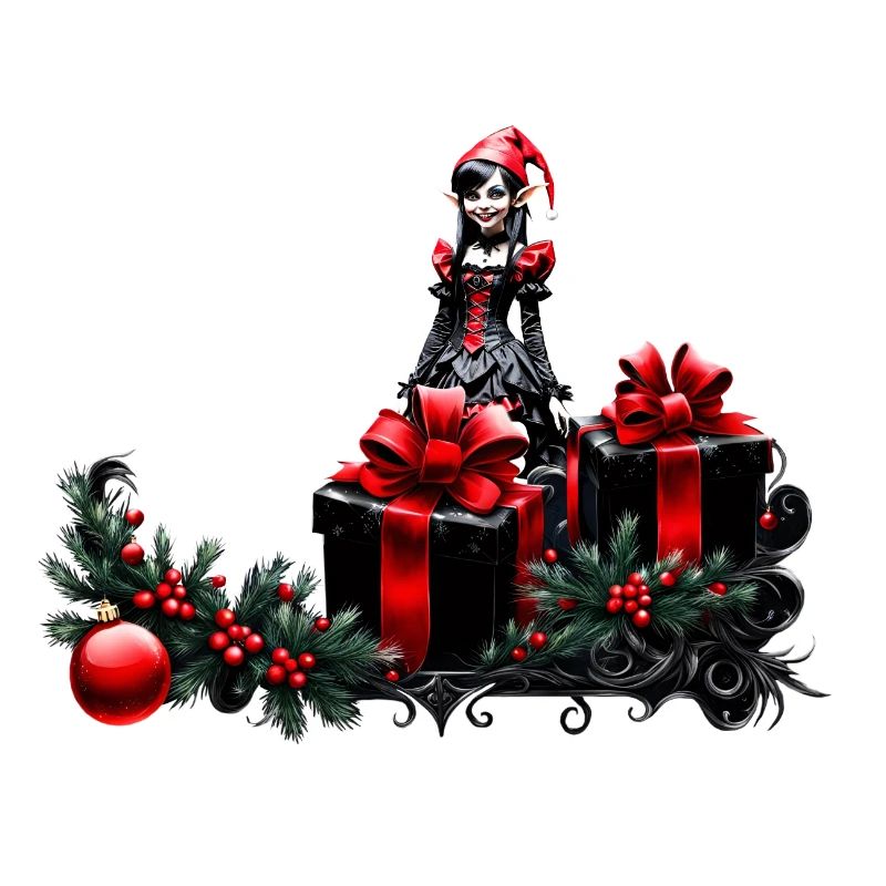 Cute Gothic Christmas Elf