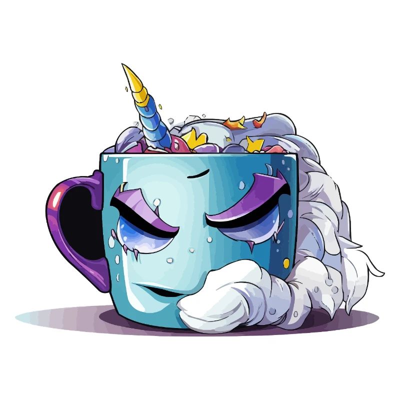 Schlafendes Einhorn-Tassendesign
