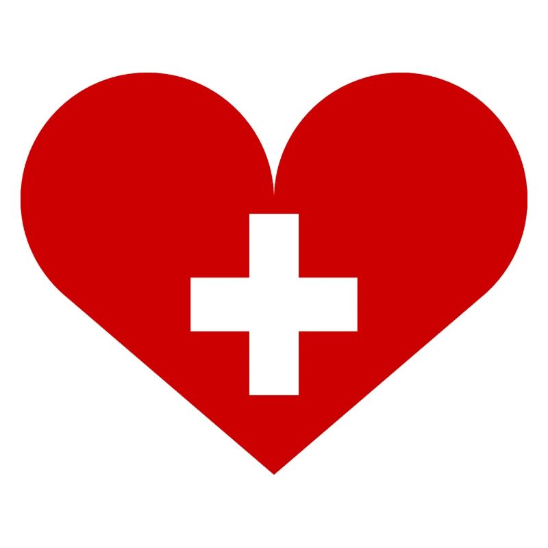 Schweizer Flagge mit Herz