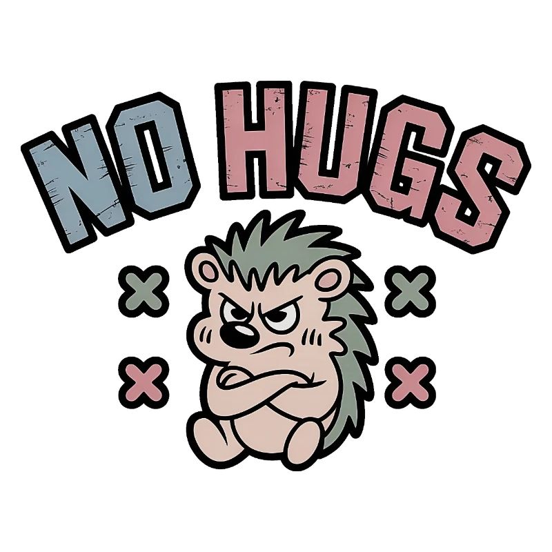 No Hugs Hedgehog süßer Igel
