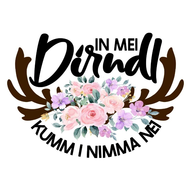 Blumenmuster mit Hirschgeweih