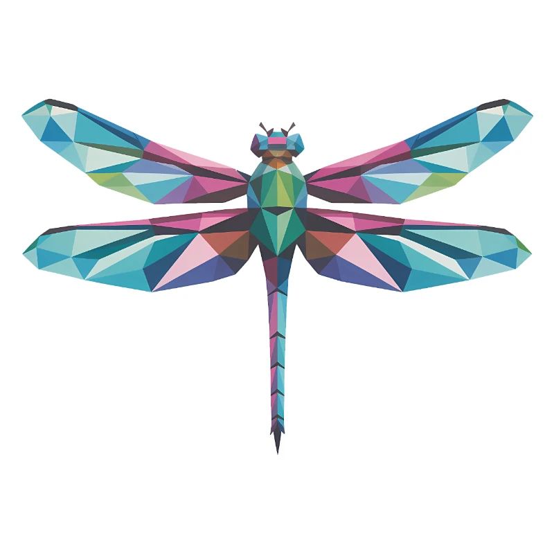 Libellule - Logo Low Poly cool