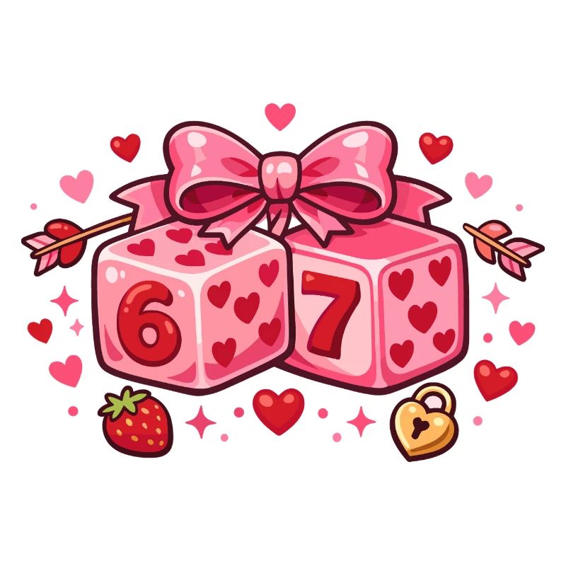 Cube Heart 67 Six Seven Valentine's Day Gift