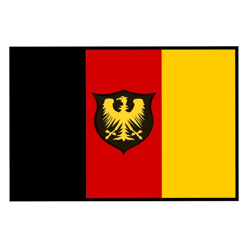 Drapeau de l’aigle NoirRedGold Shield