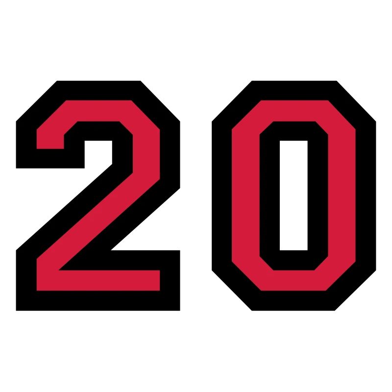 The number 20 - number twenty