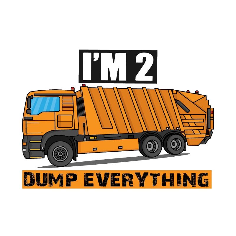 2nd birthday second birthday garbage truck