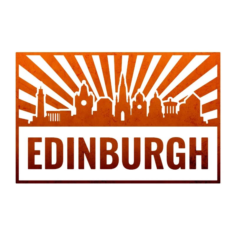 Edinburgh Skyline Sunburst