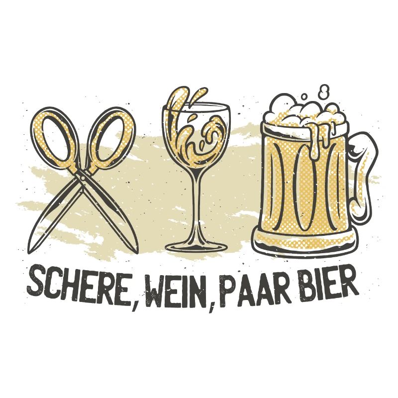 Schere Wein Paar Bier Icon