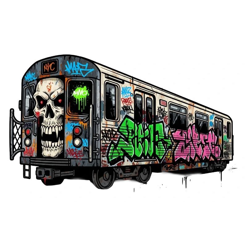 Graffitis sur le trafic du métro