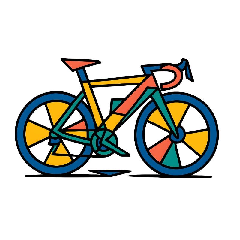 Vélo abstrait éclatant
