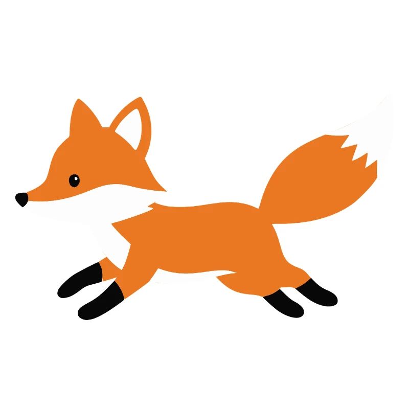 Süßer springender Fuchs minimalistischen Stil