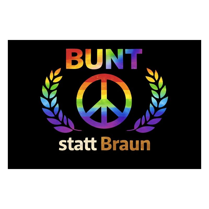 BUNT statt Braun Regenbogenlogo