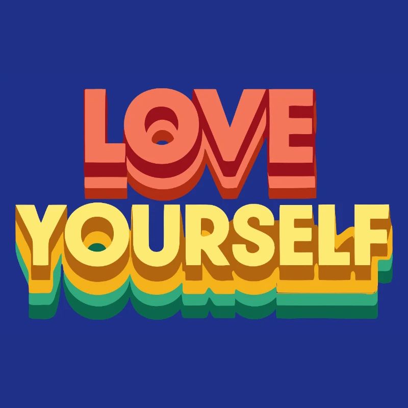 Retro Regenbogen-Selbstliebe