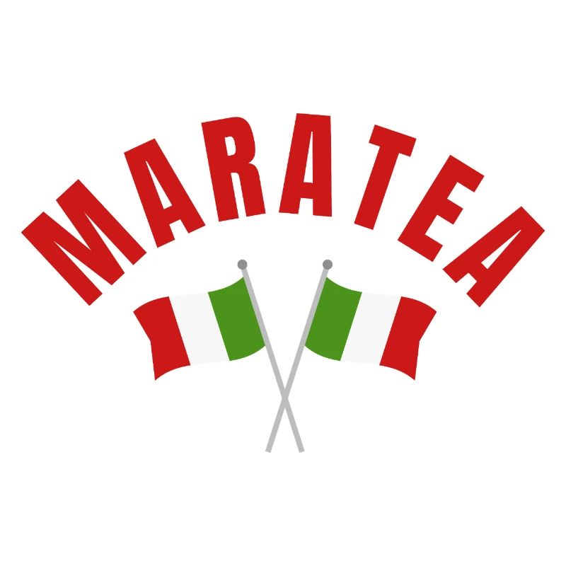 Maratea: Crossed Italian Flags