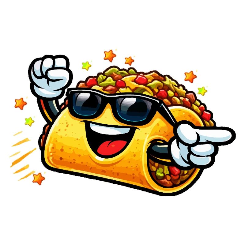 Cooler Taco mit Sonnenbrille