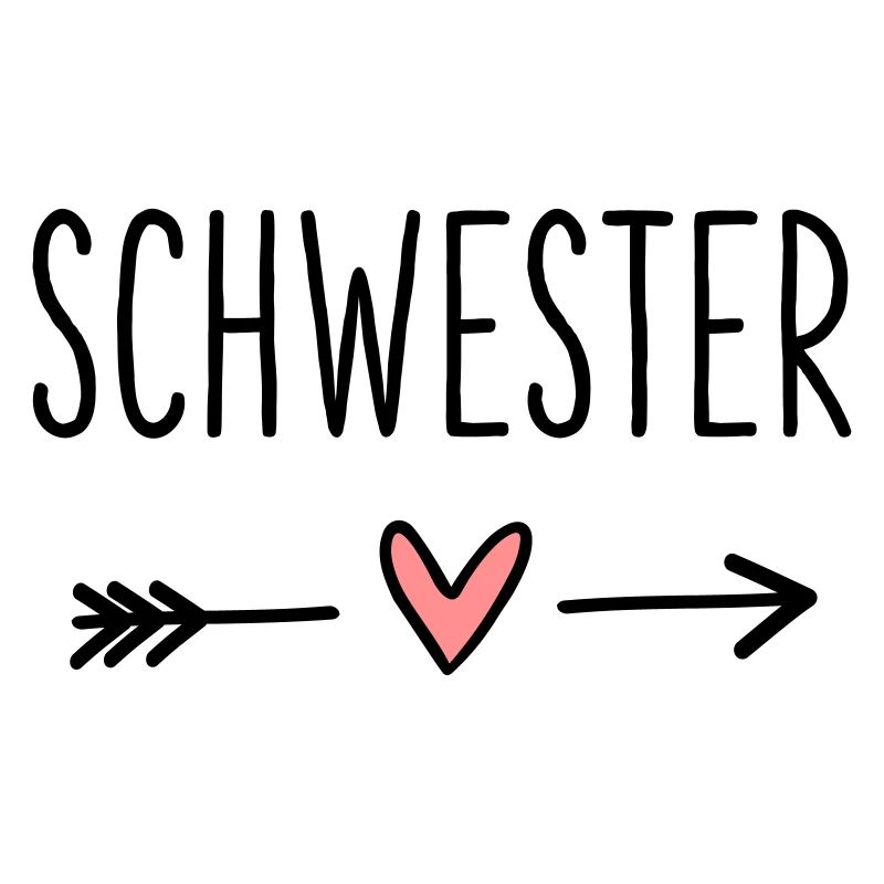 Schwester Herz Pfeil Liebe Freundin Geschenk