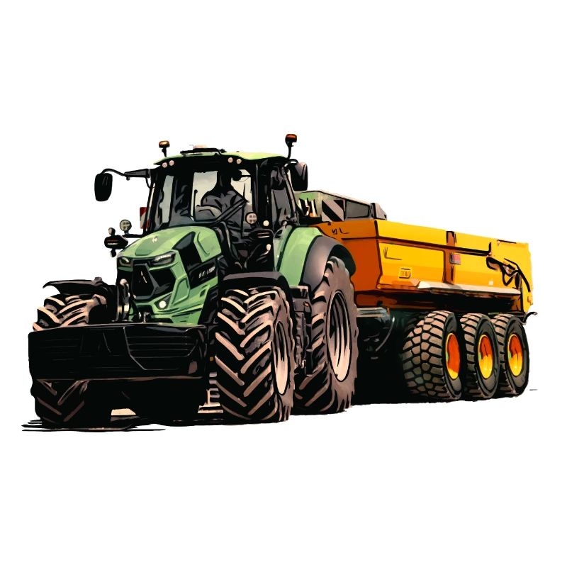 Deutz with trailer tipper