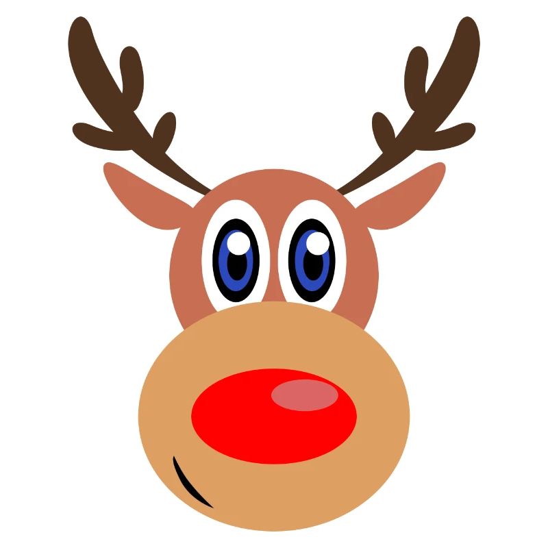Rudolph Christmas reindeer face