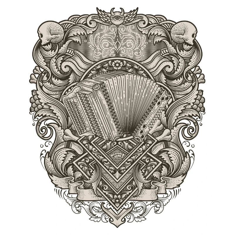 Styrian Harmonica Vintage Illu | ZiachON!