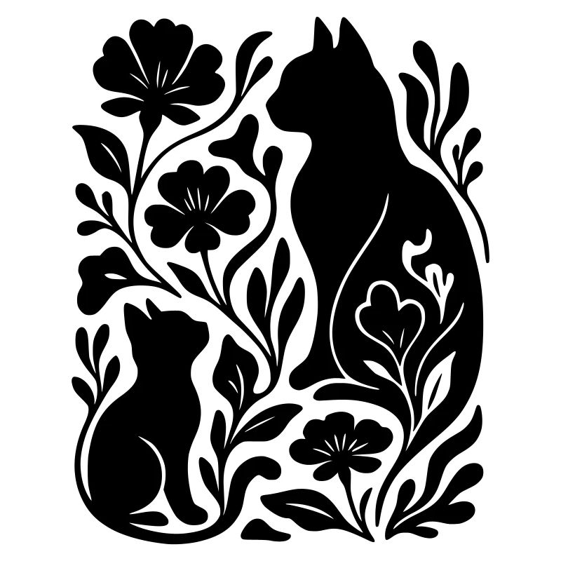 Abstraktes Spiel Katzen