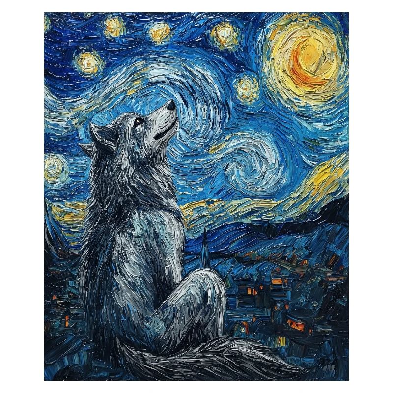 Wolf Van Gogh Style
