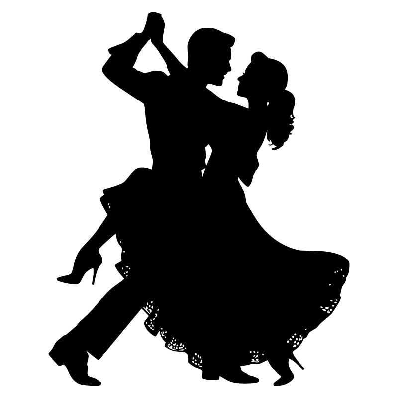 Dancing Couple Silhouette | Elegant dance motif
