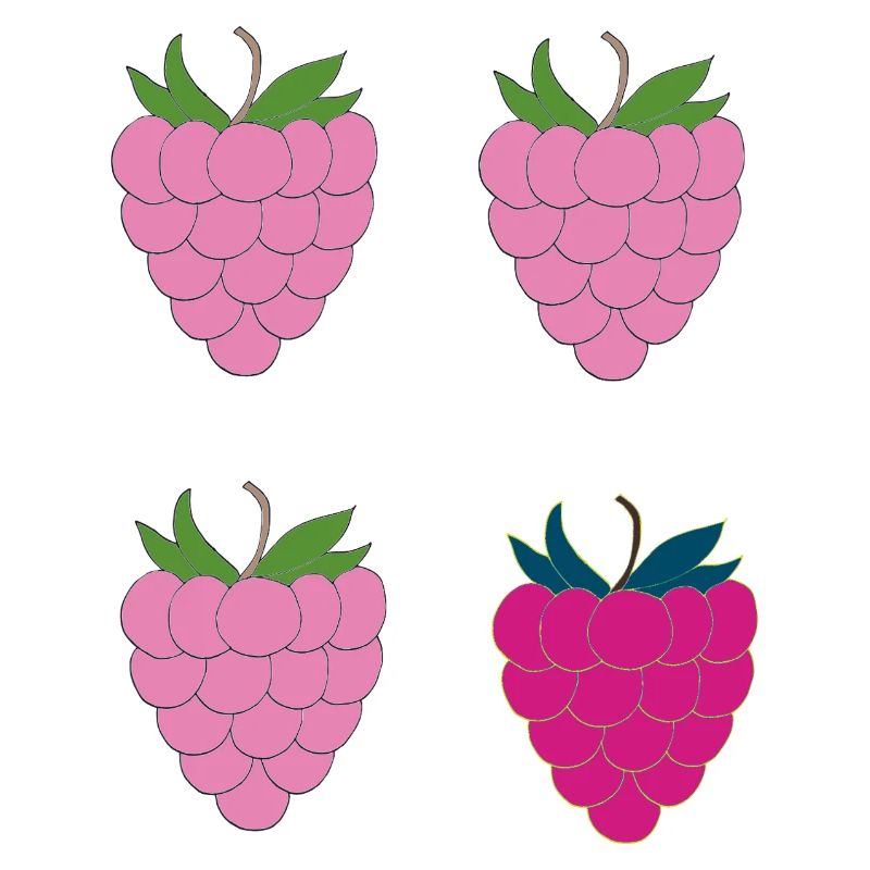 Doppel-Himbeer Pop-Art