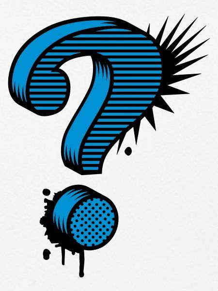 Un point d'interrogation graffiti