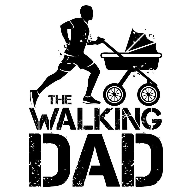 the walking dad buggy running symbol funny icon
