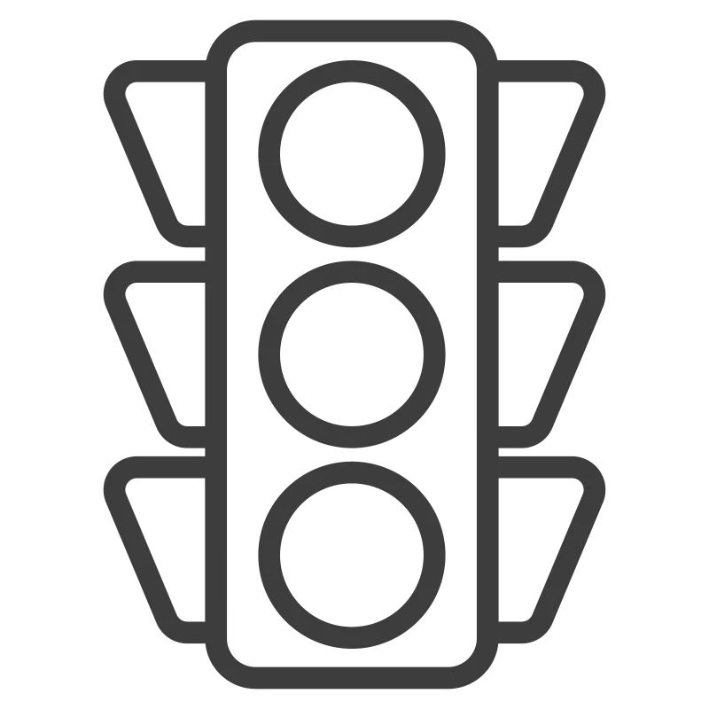 Icône de ligne de feu de circulation