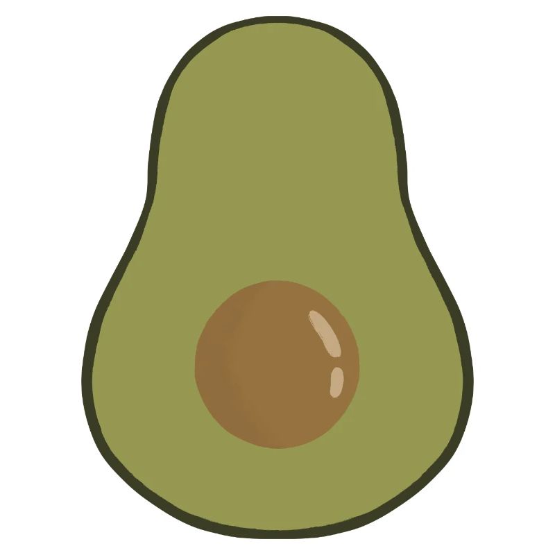 Illustration de fruit d’avocat vibrant