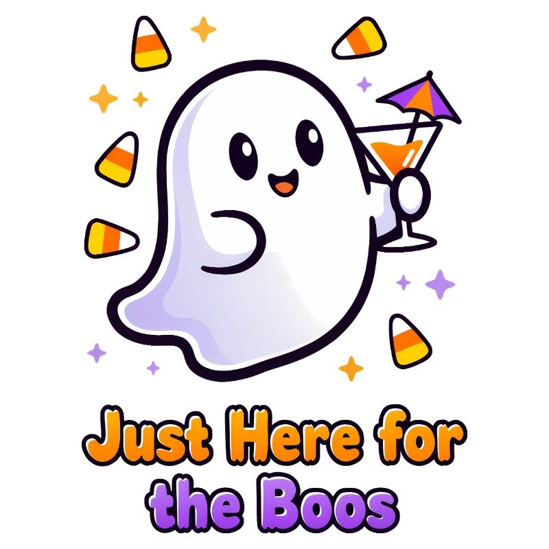 🎃👻Festive Ghost with Cocktail - Only for Boos