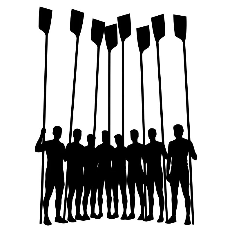 Équipe d’aviron Silhouette – Huit avec sangles | Ramer