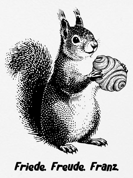 Peace, Joy, Franz Squirrel