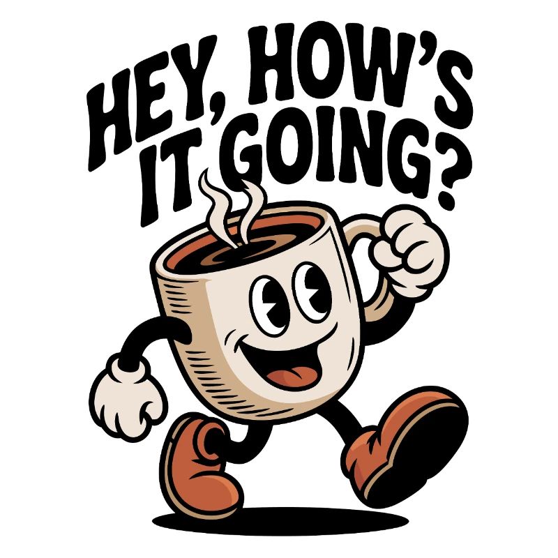 Lachender Kaffeebecher