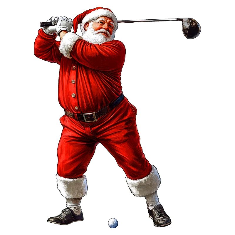 Golfspieler Weihnachtsmann