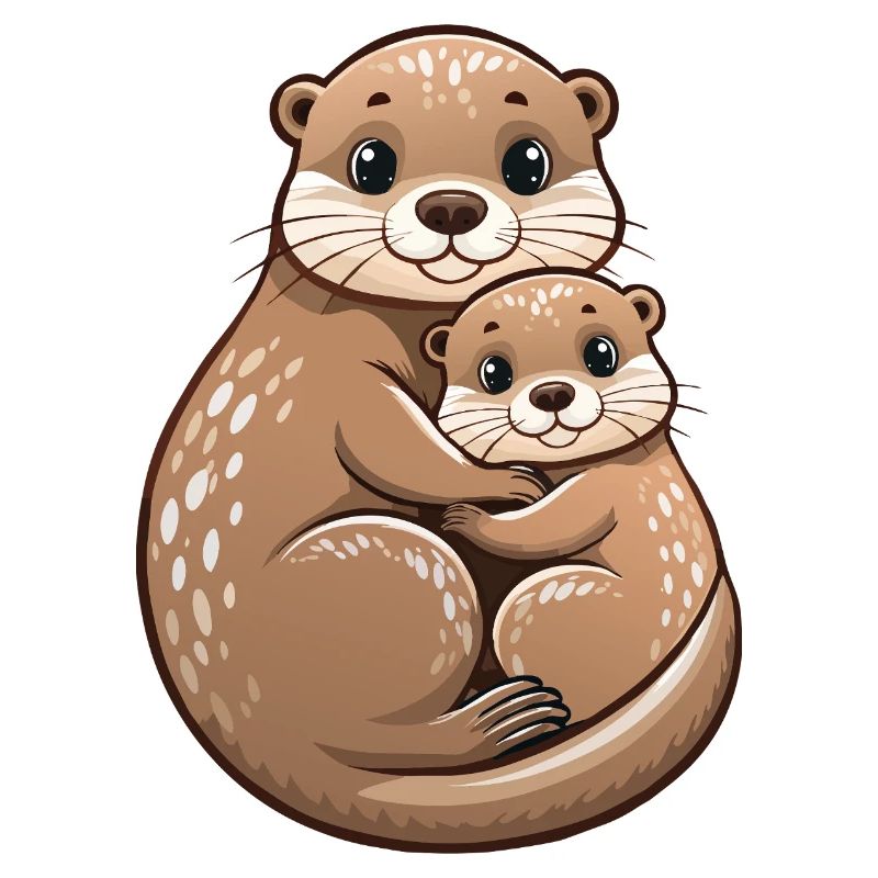 Mutterotter mit Jungtier
