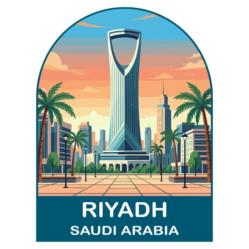 Riyadh Saudi Arabia Kingdom Centre Reiseplakat