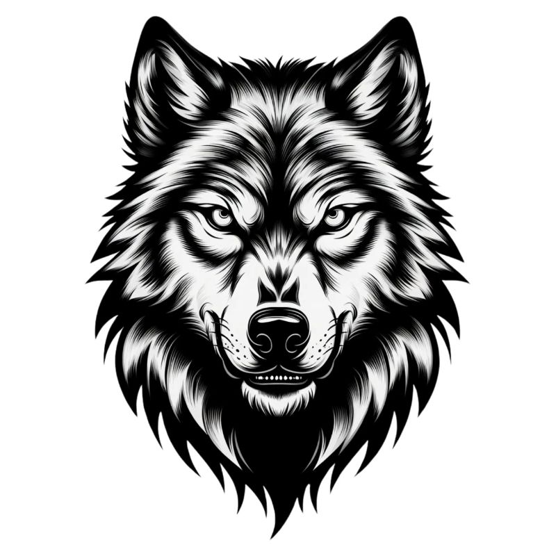 Wilder Wolfskopf – Black & White