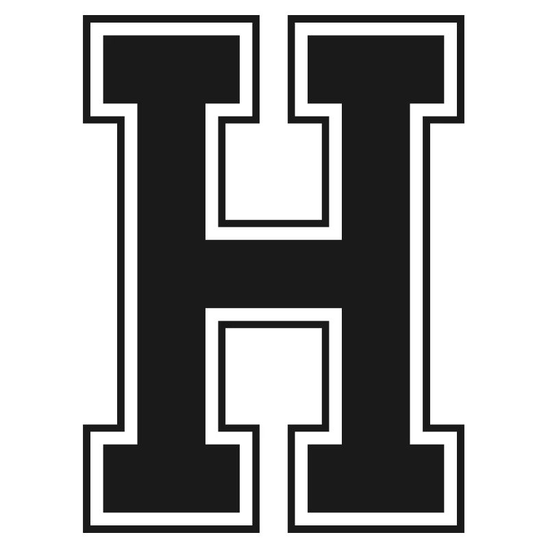 Monogramme Noir Jaune Maison du Collège initiale H